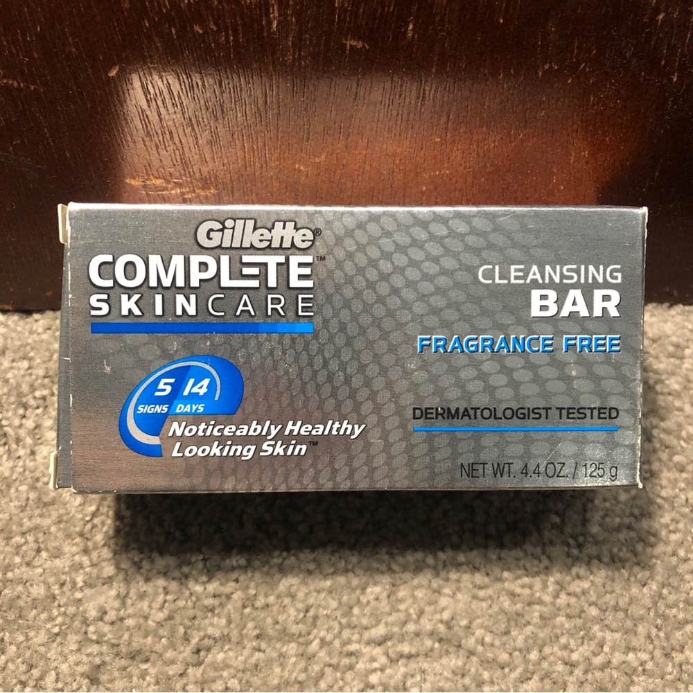 Gillette Complete Skincare Fragrance Free Cleansing Bar 4.4oz